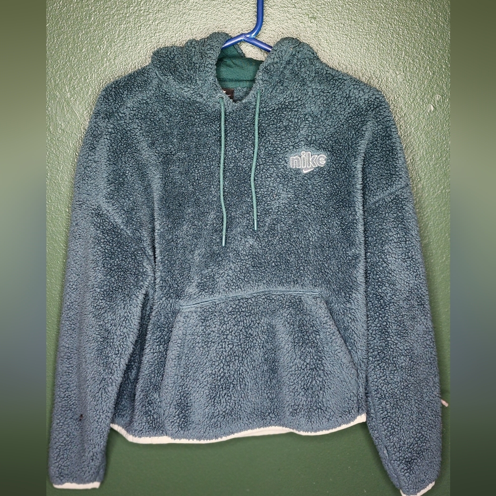 Nike Women's Blue Fleece Cowl Sweater